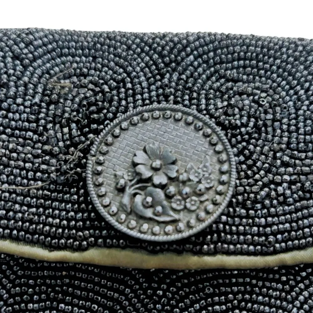 Vintage Jorelle Beaded Handbag Clutch Black